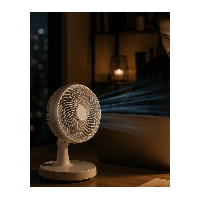 Masaüstü Mini Fan Sessiz Çalışan 2 Hızlı Otomatik Salınımlı Fan