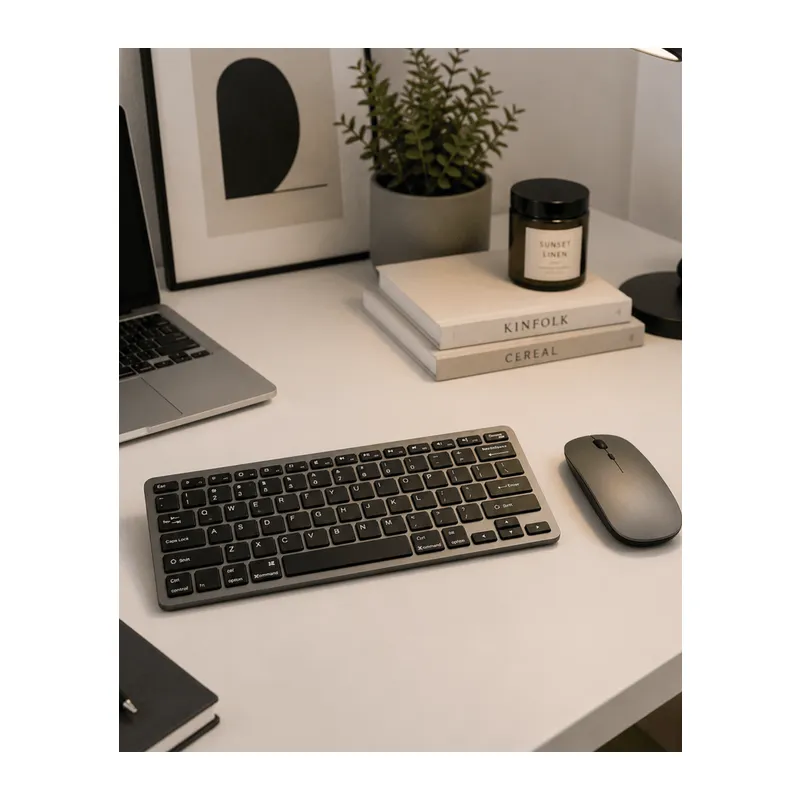 Sessiz Kullanım Sunan Bluetooth Klavye Mouse Seti Çoklu Cihaz Uyumlu