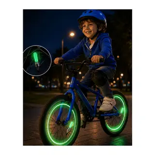 Araç Sibop LED Işığı 2li Set Bisiklet Motosiklet Jant Lambası