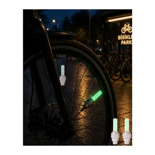LED Sibop Lambası Bisiklet Motor Araba Jant Işığı 2li Set