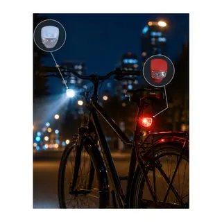 LED Bisiklet Işığı 2li Set Kırmızı Beyaz Çakar Lamba Seti