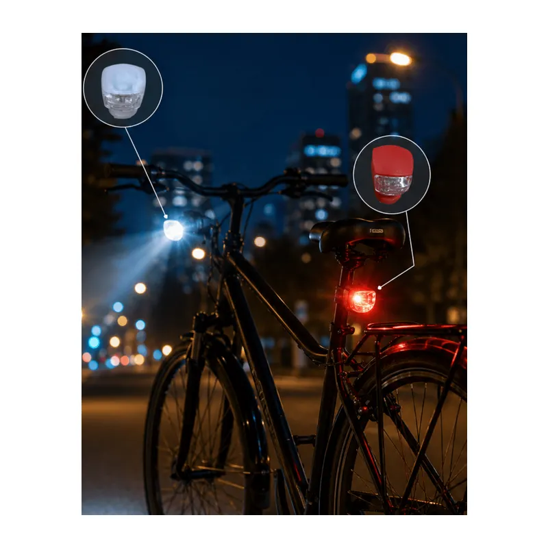 LED Bisiklet Işığı 2li Set Kırmızı Beyaz Çakar Lamba Seti