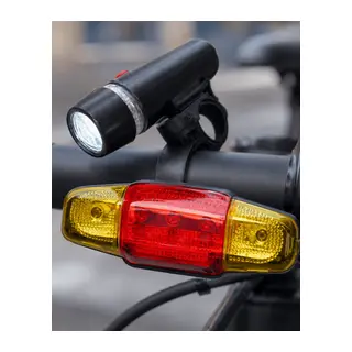 Bisiklet Emniyet Işığı Seti Güçlü LED Ön Far Arka Stop Lambası