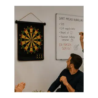 Aile ve Arkadaş Oyunları İçin Manyetik Dart Tahtası 6 Ok Dahil