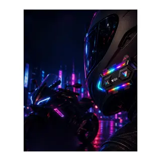 BT5.3 Motosiklet Kask İletişim Sistemi Çift Telefon Destekli
