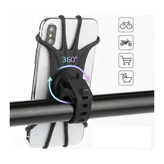 Universal Bisiklet Motosiklet Çocuk Arabası Silikon 360 Derece Telefon Tutucu Tüm Modellerle Uyumlu