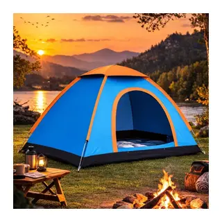 3 Kişilik Yarı Otomatik Kurulum Kamp Çadırı – Suya Dayanıklı, Taşıma Çantalı Outdoor Aile Çadırı, Piknik, Plaj ve Doğa 200x150x110 cm
