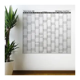 2020 Yıllık Planlayıcı Manyetik Duvar Stickerı Takvim 110x100 cm