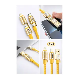 4in1 Hızlı Şarj Ve Data Kablosu Type-c / Lightning / Micro Usb PL-8631