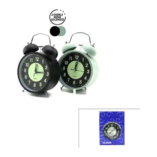 Alarm Clock NO-847 Yuvarlak Masa Çalar Saat Metal Kasa Renkli Pilli - Işıklı - Fosforlu Çap: 11CM BGC-37 Herhangi Bir Renk Gönderilir