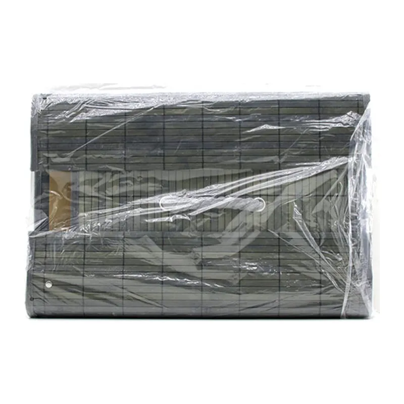 Gri Yuvarlak 35X50CM Bambu Ahşap Kirli Çamaşır Sepeti Seyyar Kapaklı Kumaş Çantalı İp Kulplu