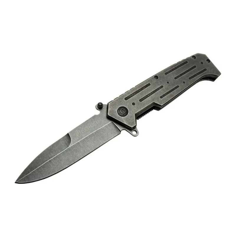 GB B033A Eskitme Kamp Çakı 22 cm - Metal Sap, Otomatik