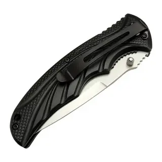 Handsome 451 Gri Kamp Çakı 21cm - Yarı Otomatik, Kemerlikli