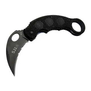 X14 5.11 Siyah Karambit Koleksiyon Çakı 16 cm - Plastik Sap