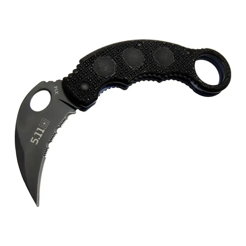 X14 5.11 Siyah Karambit Koleksiyon Çakı 16 cm - Plastik Sap