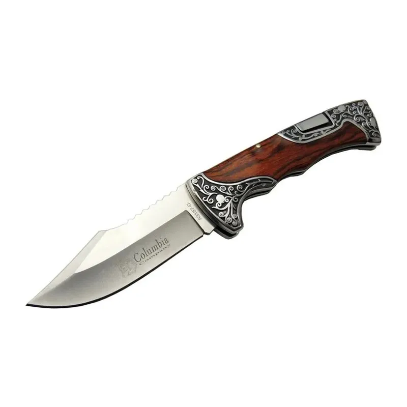 A3157A Av / Kamp Çakı 23 cm - Gül Ağacı İşlemeli Saplı