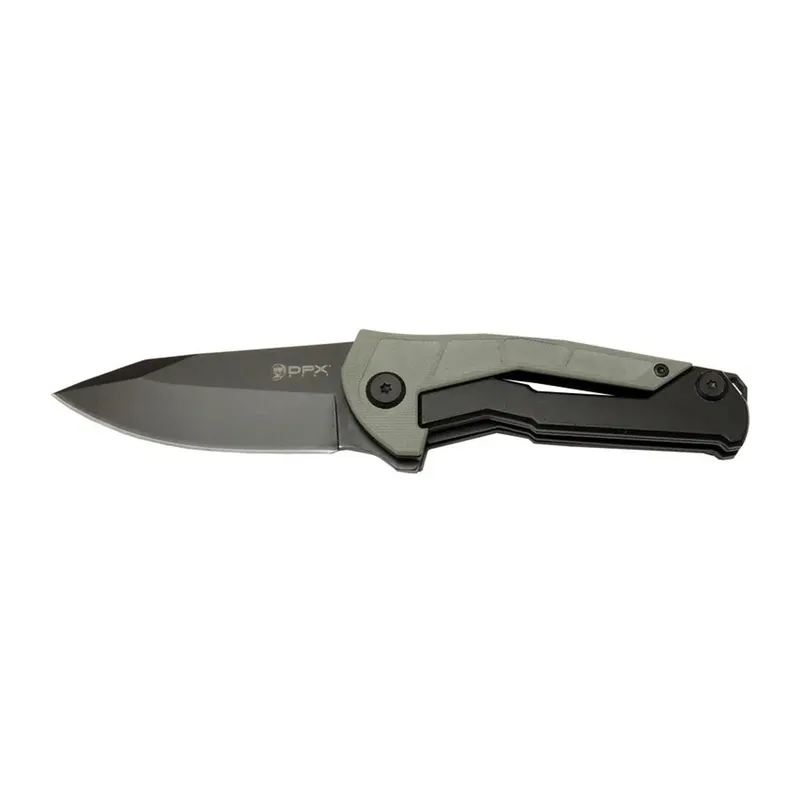 DpxGear Sugga 915B GRN Siyah Kamp / Outdoor Çakı 17,5cm - Yarı Otomatik, Kemerlikli, Kutulu