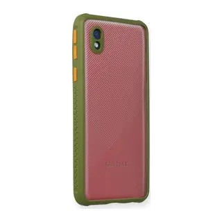 Samsung Galaxy A01 Core Kılıf Miami Şeffaf Silikon - Yeşil
