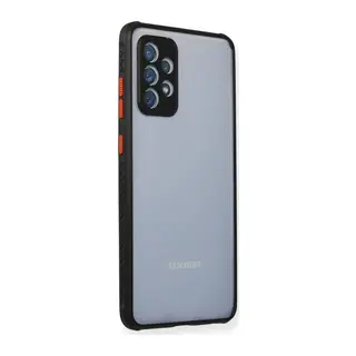 Samsung Galaxy A72 Kılıf Miami Şeffaf Silikon - Siyah