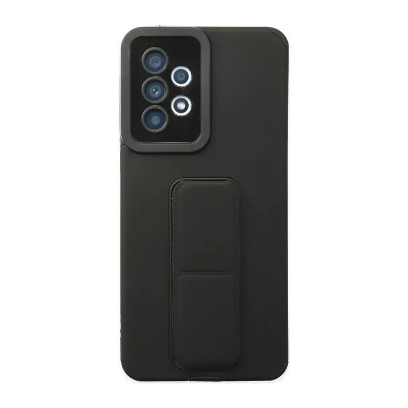 Samsung Galaxy A33 5G Kılıf Mega Standlı Silikon - Siyah