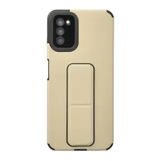 Samsung Galaxy A03S Kılıf Mega Standlı Silikon - Gold
