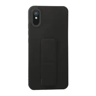 Xiaomi Redmi 9A Kılıf Mega Standlı Silikon - Siyah