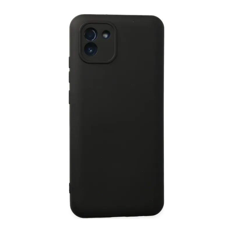 Samsung Galaxy A03 Kılıf Nano içi Kadife Silikon - Siyah