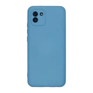 Samsung Galaxy A03 Kılıf Nano içi Kadife Silikon - Mavi
