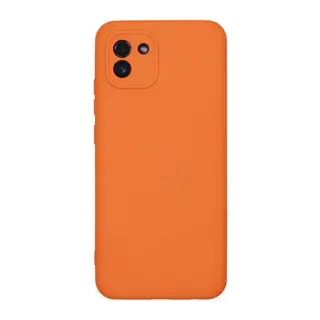 Samsung Galaxy A03 Kılıf Nano içi Kadife Silikon - Turuncu