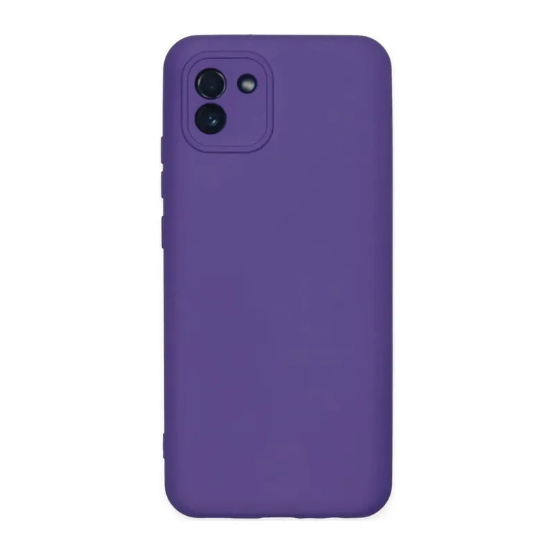 Samsung Galaxy A03 Kılıf Nano içi Kadife Silikon - Mor
