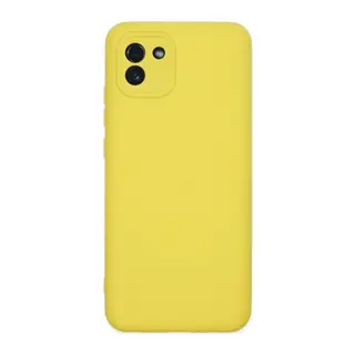 Samsung Galaxy A03 Kılıf Nano içi Kadife Silikon - Sarı