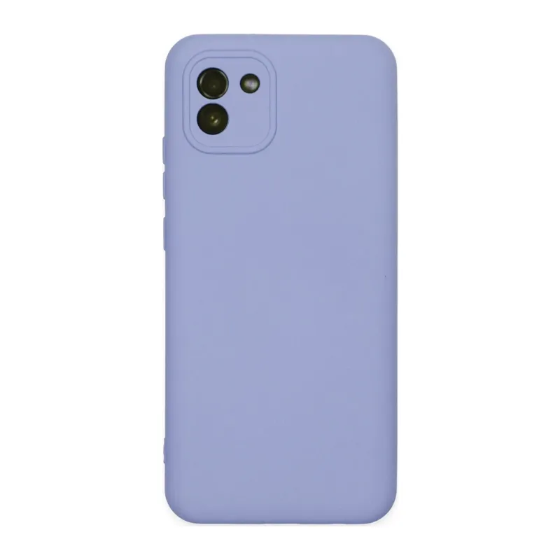 Samsung Galaxy A03 Kılıf Nano içi Kadife Silikon - Lila