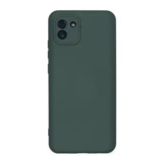 Samsung Galaxy A03 Kılıf Nano içi Kadife Silikon - Koyu Yeşil