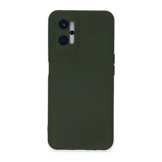Realme 9i 4G Kılıf Nano içi Kadife Silikon - Koyu Yeşil