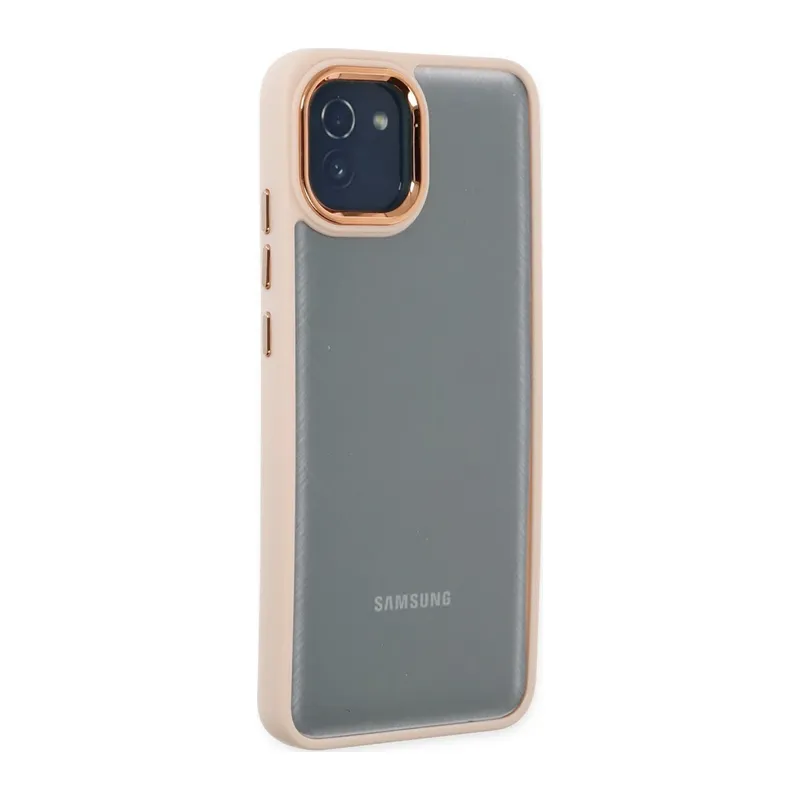 Samsung Galaxy A03 Kılıf Dora Kapak - Pudra