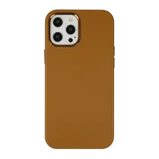 Apple iPhone 12 Pro Max Kılıf Asya Deri Silikon - Kahverengi