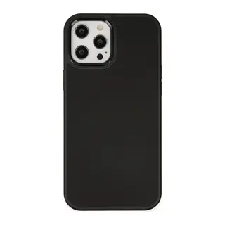 Apple iPhone 12 Pro Max Kılıf Asya Deri Silikon - Siyah