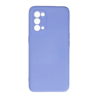 Oppo Reno 5 Kılıf Nano içi Kadife Silikon - Lila