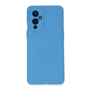 One Plus 9 Kılıf Nano içi Kadife Silikon - Mavi
