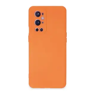 One Plus 9 Pro Kılıf Nano içi Kadife Silikon - Turuncu