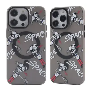 Apple iPhone 13 Pro Kılıf Apollo Magneticsafe Desenli Kapak - Apollo Siyah - 3