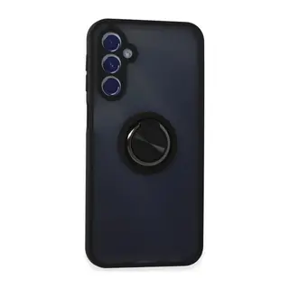 Samsung Galaxy M34 5G Kılıf Montreal Yüzüklü Silikon Kapak - Siyah