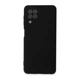 Samsung Galaxy A22 Kılıf Nano içi Kadife Silikon - Siyah