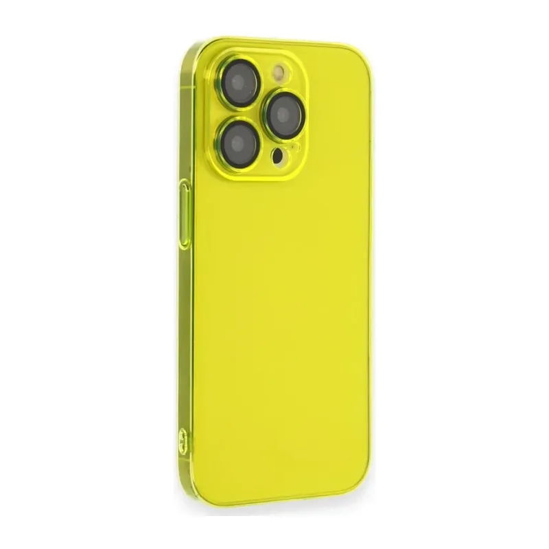 Apple iPhone 13 Pro Max Kılıf Armada Lensli Kapak - Sarı