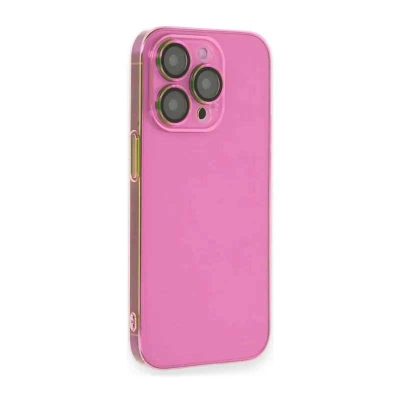 Apple iPhone 13 Pro Max Kılıf Armada Lensli Kapak - Pembe