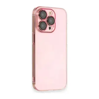 Apple iPhone 14 Pro Kılıf Armada Lensli Kapak - Rose Gold