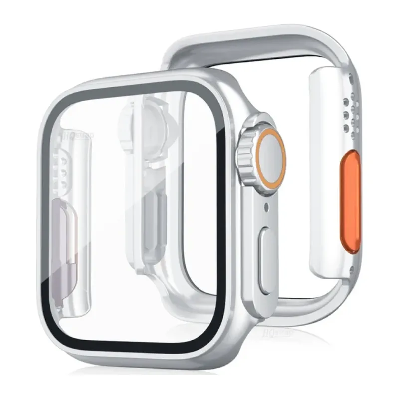 Apple Watch 44mm Watch 49mm Kasa Dönüştürücü ve Ekran Koruyucu - Çöl Titanyum