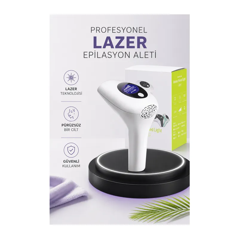 IPL Lazer Teknolojili Dijital Ekranlı Epilasyon Cihazı