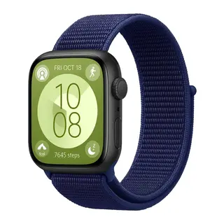 Huawei Fit 4 Hasırlı Cırtcırtlı Kordon - Lacivert-Mürdüm