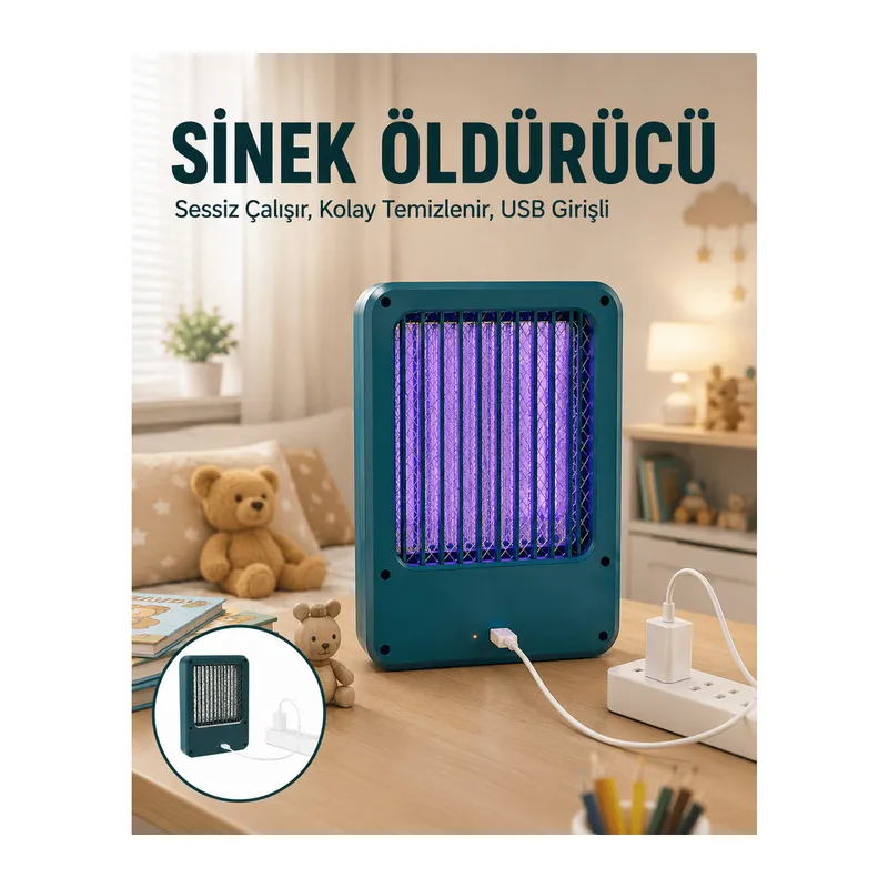 USB Sinek Öldürücü Cihaz Pratik Temizlik Özellikli, Sessiz
